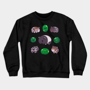 Tapir and baby watermelons Crewneck Sweatshirt